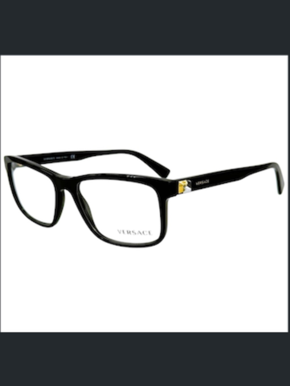 Versace 3253 Mens Plastic Eyeglass Frame GB1 Black 55-17 Italy